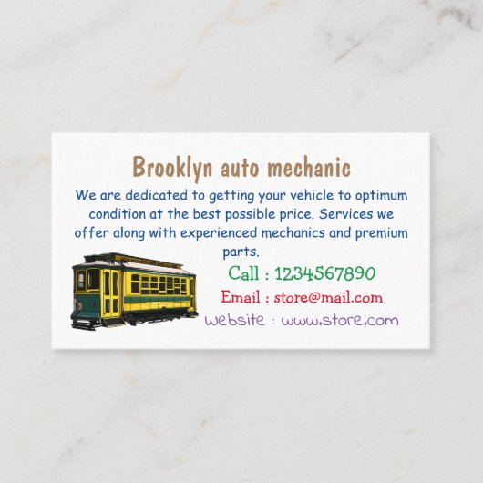 マタトロリー漫画イラストレーション 名刺 (正面)