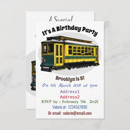 マタトロリー漫画イラストレーション 招待状 (正面/裏面)