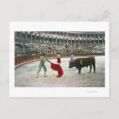 マタドールがブル・スペインを放逐しようとしている景色 ポストカード (正面)
