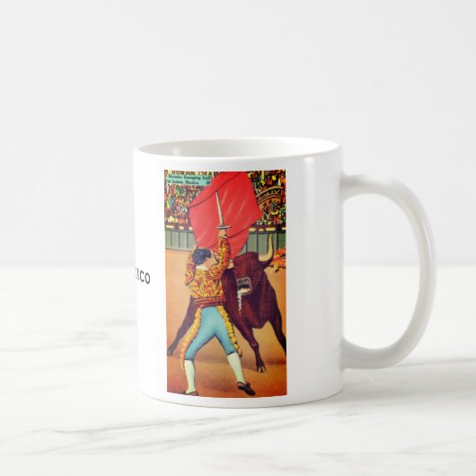 マタドールとケープと雄牛、メキシコ フアレス市 コーヒーマグカップ (右)