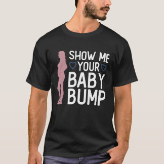 マタニティフォト おなかポカポカ Tシャツ