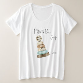 マタニティボヘミアンスタイルTシャツ プラスサイズTシャツ