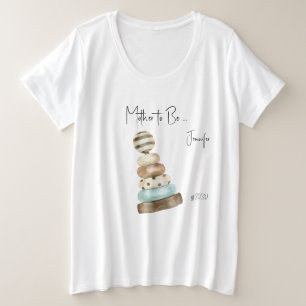 マタニティボヘミアンスタイルTシャツ プラスサイズTシャツ