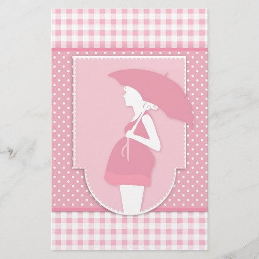 マタニティ ピンク 便箋 (正面)