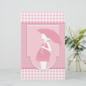 マタニティ ピンク 便箋 (スタンド正面)