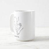 マタニティ レース調デザイン コーヒーマグカップ (正面左)