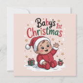 マタニティ 赤ちゃんの初めてのクリスマス 妊娠発表 シーズンカード (正面)
