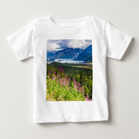マタヌスカバレー、サウスセントラルアラスカ ベビーTシャツ (正面)