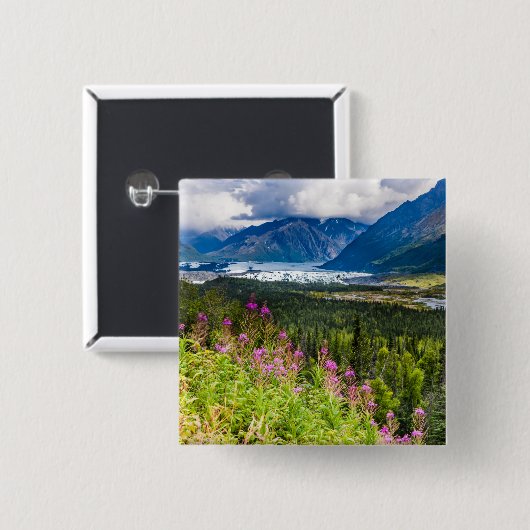 マタヌスカバレー、サウスセントラルアラスカ 缶バッジ (正面&裏面)