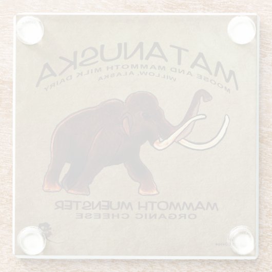 マタヌスカマンモスミュンスターチーズ ガラスコースター (裏面)