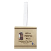 マタヌスカムースミルク キューブオーナメント (正面)