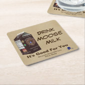 マタヌスカムースミルク スクエアペーパーコースター (アングル)