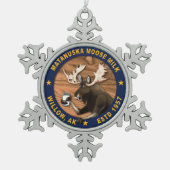 マタヌスカムースミルク スノーフレークピューターオーナメント (正面)