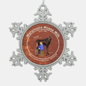 マタヌスカムースミルク スノーフレークピューターオーナメント (正面)