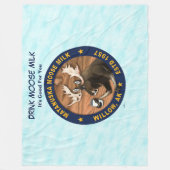 マタヌスカムースミルク フリースブランケット (正面)