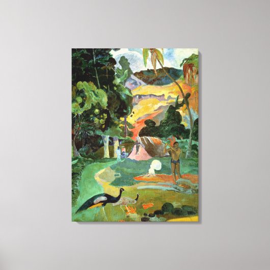 マタモエまたは、ピーコックと風景, 1892 キャンバスプリント (正面)