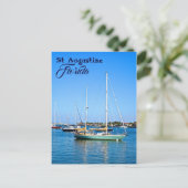 マタンザス湾の帆船、セントオーガスティン、フロリダ ポストカード (スタンド正面)