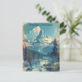 マターホルンスイススイスアルプスヴィンテージ ポストカード (スタンド正面)