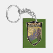マターホルンスイストラベルアートヴィンテージ キーホルダー (正面左)