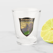 マターホルンスイストラベルアートヴィンテージ ショットグラス (正面)