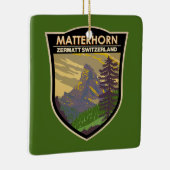 マターホルンスイストラベルアートヴィンテージ セラミックオーナメント (右)
