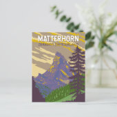 マターホルンスイストラベルアートヴィンテージ ポストカード (スタンド正面)