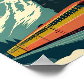 マターホルンミニマルヴィンテージアートポスター ポスター (角)