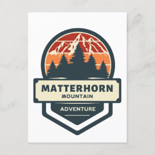 マターホルン山のピーク登山とハイキング ポストカード