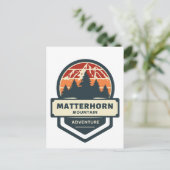 マターホルン山のピーク登山とハイキング ポストカード (スタンド正面)