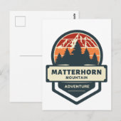 マターホルン山のピーク登山とハイキング ポストカード (正面/裏面)