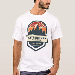 マターホルン山のピーク登山とハイキング Tシャツ