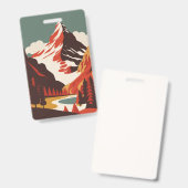 マターホルン山の風景 バッジ (正面＆裏面)