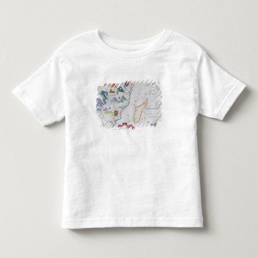 マダガスカルおよび東のアフリカの海岸線 トドラーTシャツ (正面)