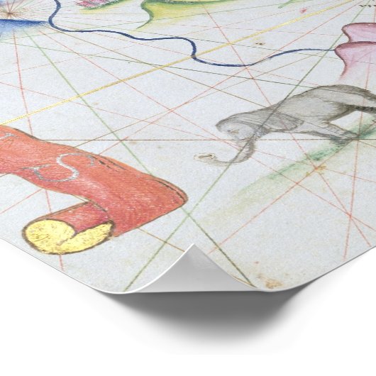 マダガスカルと東アフリカの海岸線 ポスター (角)