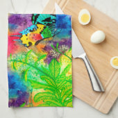 マダガスカルのしぶき手タオル キッチンタオル (四つ折り)