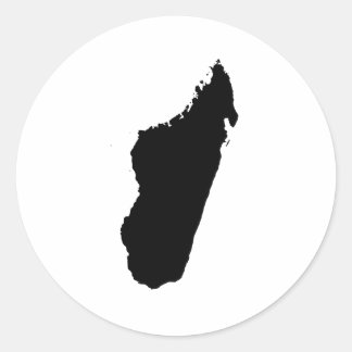 マダガスカルのシルエット ラウンドシール