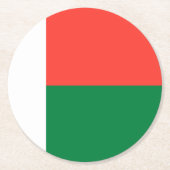 マダガスカルの国旗 ラウンドペーパーコースター (正面)