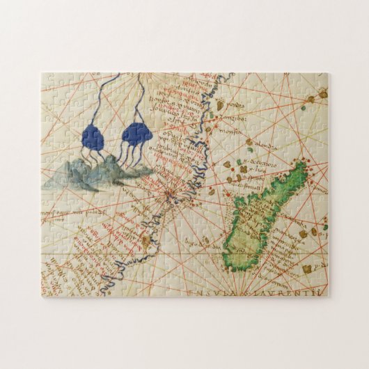 マダガスカルの地図 ジグソーパズル (横)