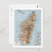 マダガスカルの地図 ポストカード (正面/裏面)