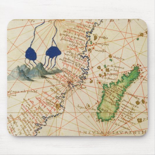 マダガスカルの地図 マウスパッド (正面)