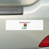 マダガスカルの女の子 バンパーステッカー (車上)