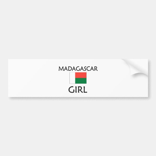 マダガスカルの女の子 バンパーステッカー (正面)