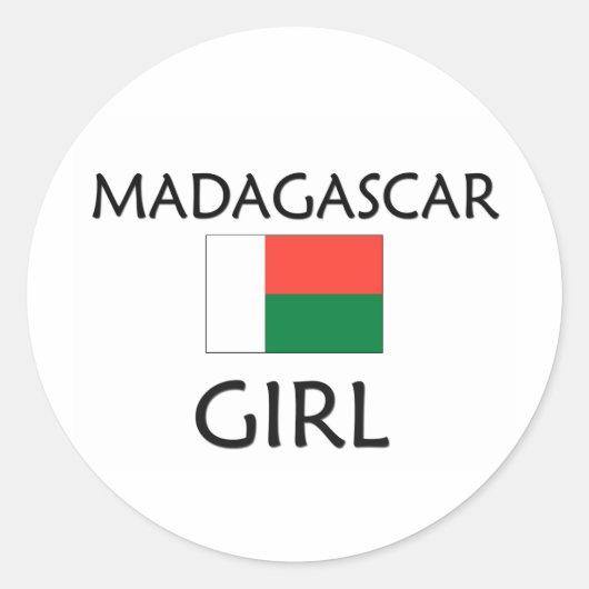 マダガスカルの少女 ラウンドシール (正面)
