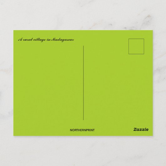 マダガスカルの農村 ポストカード (裏面)