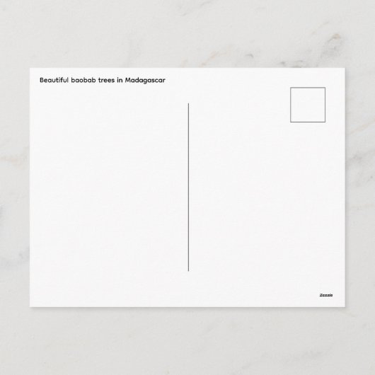 マダガスカルはがき シーズンポストカード (裏面)