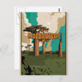 マダガスカルへの飛行 古いバケーション ポスター ポストカード (正面/裏面)