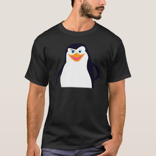 マダガスカルスキッパーラージ顔ポートレート Tシャツ (正面)