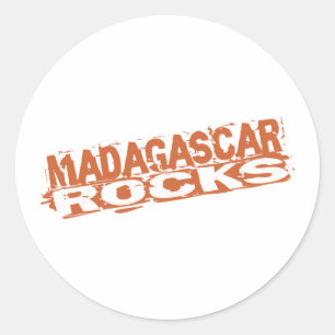 マダガスカルステッカー ラウンドシール