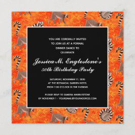 マダガスカルリングや輪テイルムール自然恋人誕生日 招待状