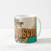 マダガスカルヴィンテージ休暇ポスター コーヒーマグカップ (正面右)